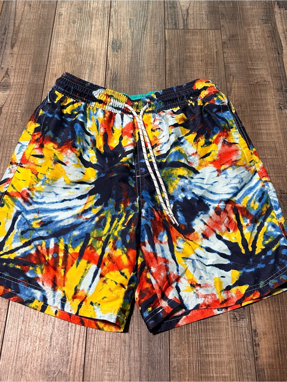 No Boundaries Mens Swims Short Lined Small S Tie Dye Multicolor